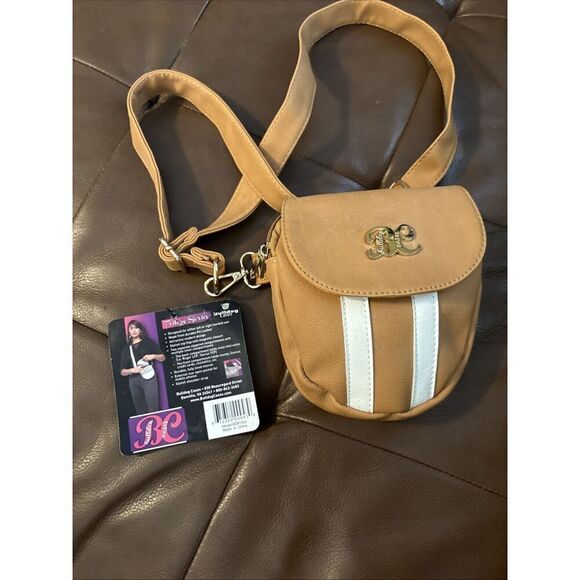 Bulldog Trilogy Series Small/Mini Pistol Holster Purse Tan/White Leather - Picture 5 of 5